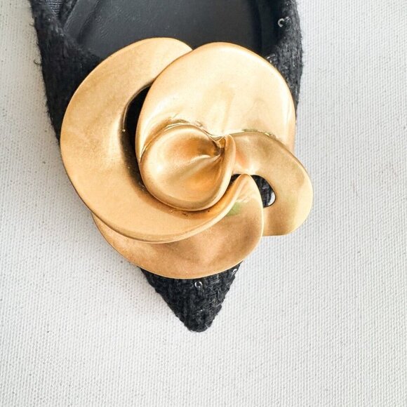 Ted Baker Emma Rose Half d'Orsay Pointed Toe Leather Flat 6 - Picture 6 of 7